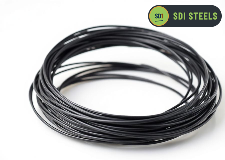 Coil of black annealed MS binding wire